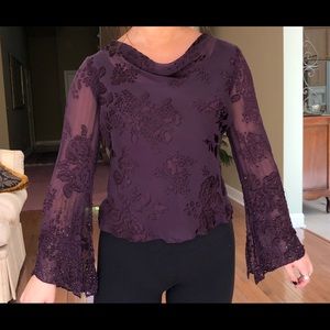 Super cute purple beaded top!